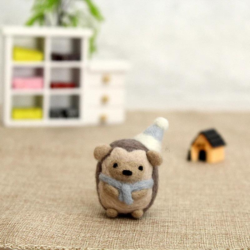 Kit de feltro para boneca ouriço feito à mão, agulha e feltro não acabado para crianças iniciantes - Image 1