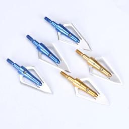 2 cores 100 grainarchery broadhead lâmina de aço inoxidável ampla para arco composto caça tiro acessórios do esporte - Image 2