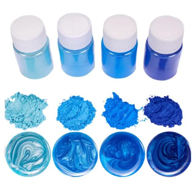 Conjunto DIY de Resina em 4 Tamanhos com Pó Brilhante para Confecção de Joias Artesanais