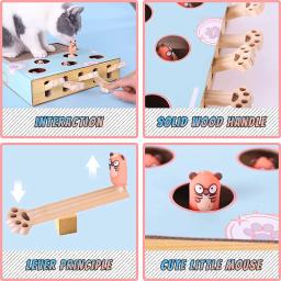 Produtos para animais de estimação multifuncionais interativos, Brinquedos enriquecidos com gatos interiores, Arranhador ondulado, Brinquedos engraçados do gato, Hamster - Image 4