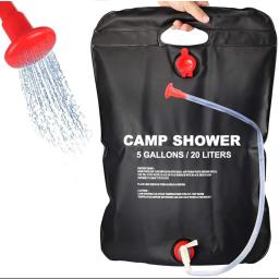 20l acampamento saco de chuveiro energia solar aquecida dobrável ao ar livre saco de banho viagem caminhada natureza escalada portátil saco de água - Image 2