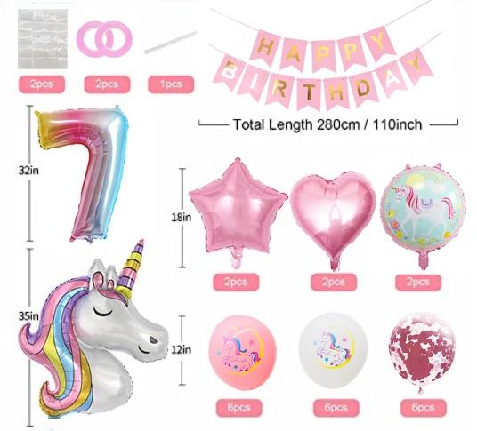 Decorações de Aniversário para Crianças de 0 a 9 Anos: Kit Tema Unicórnio e Chá de Bebê