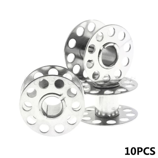 Bobinas de Aço Inoxidável para Máquina de Costura - Conjunto com 10 Peças para Artesanato - Compatível com Irmão, Janome e Singer (2x1cm)
