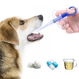 Pet gato cão alimentador medicina dispensador pp comprimidos cápsula comprimido empurrador de alimentação injeção agulha recipiente suprimentos 1pc - Image 1