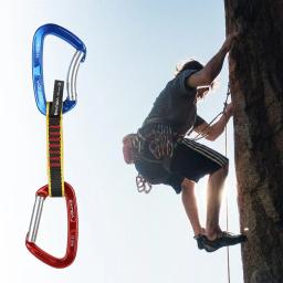 Escalada profissional escalada quickdraw sling extensores de bloqueio segurança endireitar bent mosquetão mountaineer ao ar livre proteger - Image 2
