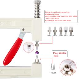 Máquina de configuração de pérolas, faça você mesmo, contas artesanais, ferramenta de prensa manual para roupas, artesanato, máquina de fixação de rebite, ferramentas de máquina de configuração de pérolas - Image 4