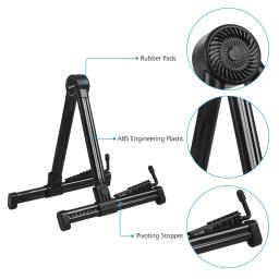 Suporte de guitarra abs leve suporte de guitarra chão retrátil dobrável suporte prateleira para ukelele violino baixo - Image 5