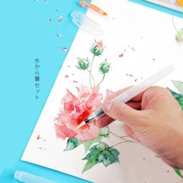 Pincel de tinta recarregável, 6 lâmpadas, caneta pincel aquarela macia para pintura de caligrafia e desenho, materiais de arte - Image 5