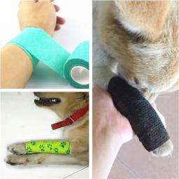 Bandagem médica respirável para animais de estimação, fita adesiva elástica para cuidados com a saúde de cachorro e gato, 1 rolo - Image 6