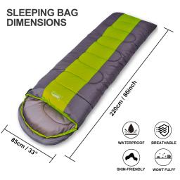 Deserto & raposa grande saco de dormir para adultos 1pc inverno tipo envelope quente sacos de dormir cobertor para acampamento caminhadas turismo 220x85cm - Image 2