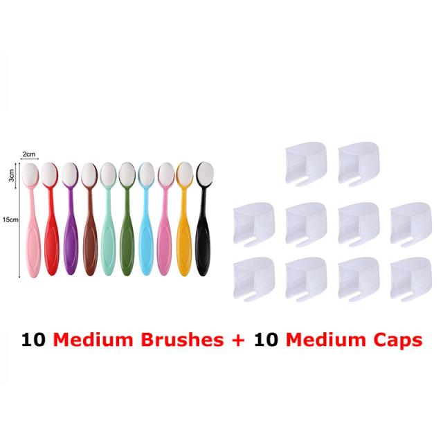 Conjunto de Pincéis Coloridos com Tampas e Cerdas Macias para Artesanato e Aplicação de Tinta em Cartões e Estêncil