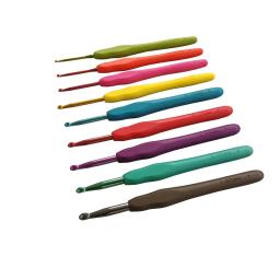 9 pçs/lote kit modelo de crochê gancho de metal misto tpr alumínio tricô agulhas para tear ferramenta banda diy artesanato - Image 6
