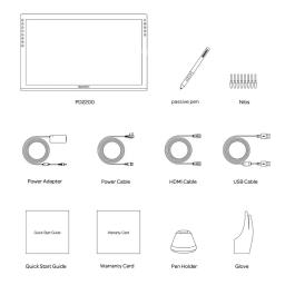 Gaomon-tablet digital pd2200 21, 5 polegadas, tela anti-reflexo, laminação total, com 8 teclas de toque, função de inclinação ± 60 ° - Image 6