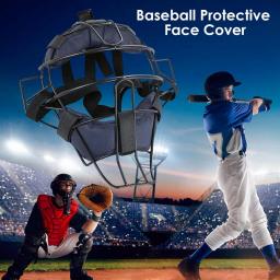 Capacete protetor de beisebol softball protetor facial fivelas ajustáveis capa protetora facial com almofada para acessórios de beisebol - Image 2
