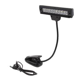Usb recarregável clip-on música suporte luz 10 led brilhante, candeeiro de mesa de cabeceira lâmpada de leitura - Image 2