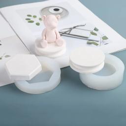 Molde redondo base de silicone, bandeja dupla, castiçal, suporte de velas, artesanato, moldes de bandeja de gesso - Image 1