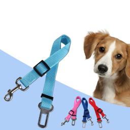 Cão do gato do animal de estimação ajustável cinto de segurança do cão do assento do animal de estimação veículo arnês lead clip segurança tração coleiras cães accessoires - Image 6