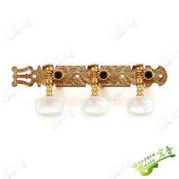 Guitarra clássica String Tuning Pegs, cabeças de máquina, teclas Tuners, dourado, DJ204GK-P1W, 1 conjunto - Image 3