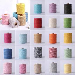 280m fio de algodão de ráfia, fio de crochê para tricô diy, chapéu de palha, almofadas, linha de mão, fio de palha de tecido - Image 3
