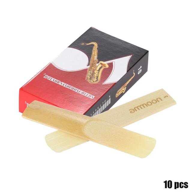 Acessórios para Saxofone: Pacote com 10 Juncos de Bambu Força 1.5/3.0 para Bb e Tenor