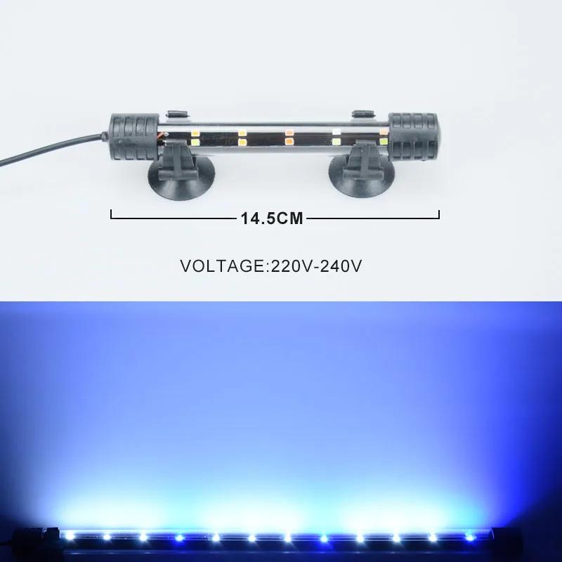 Aquário submersível LED Light Lamp, Fish Tank Iluminação, luzes subaquáticas à prova d'água, EU Plug, 220V-240V, 14-48cm - Image 1