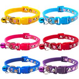 Coleira com sino ajustável e fivela para animais de estimação, suprimentos para coleira de gato, cão e gato, acessórios de coleira pequena para animais de estimação, 100 peças - Image 4