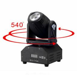 Mini cabeça móvel levou luz 10w, dmx512, dmx512, efeitos spot, iluminação do palco para dj, festa, boate, rgbw, 2 pcs/lot - Image 2