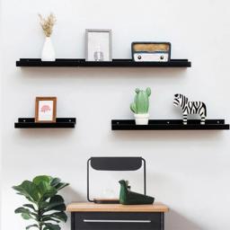 Prateleira de parede de bambu e madeira para decoração de casa, estante para livros, bonecas, prateleira para artesanato - Image 2