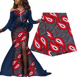 Africano ancara tecido de retalhos estampados, cera real para artesanato vestido de costura faça você mesmo acessório de vestuário tecido de poliéster de alta qualidade 1 jarda - Image 2