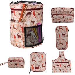 Koknit bolsa de armazenamento de fios, organizador diy de agulhas de crochê de lã, conjunto de agulhas de costura, bolsa de armazenamento diy - Image 1