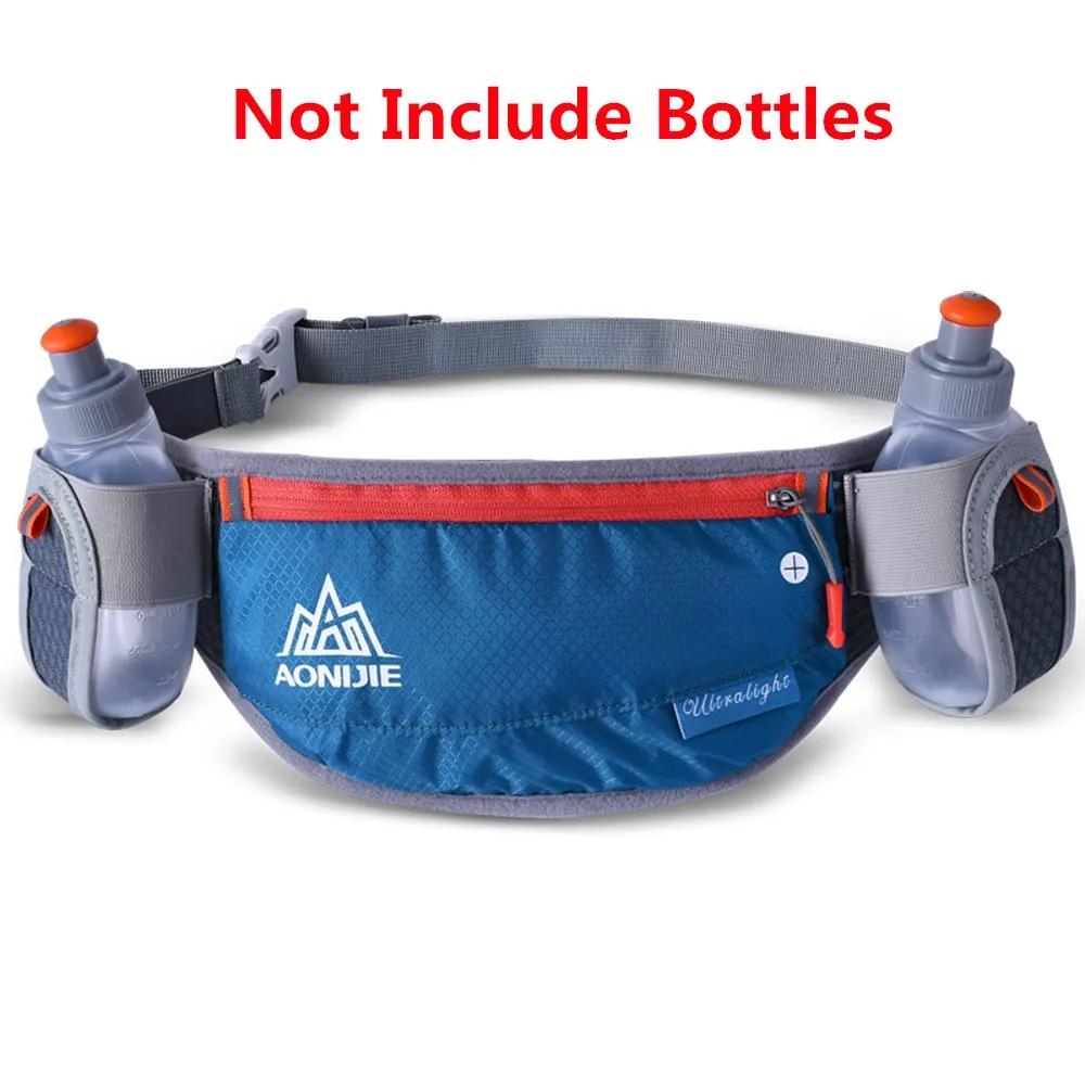 Aonijie homens mulheres correndo saco da cintura hidratação cinto garrafa à prova dwaterproof água jogging fanny packs pacote de cintura com dois garrafa de água 250ml - Image 1