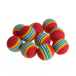 10 pçs colorido gato brinquedo bola interativa gato brinquedos jogar mastigar chocalho scratch espuma natural bola treinamento suprimentos para animais de estimação - Image 5