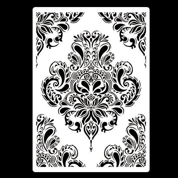 Estênceis de pintura de parede de flores tamanho a4, carimbo, álbum de recortes, gravação decorativa, papel artesanal, faça você mesmo, estêncil de etiqueta de flor - Image 1