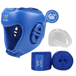 Wesing IBA Head Guard com Tooth Guard Handwraps, Boxe Profissional Atletas Treinamento Competição, Bandagens Boca - Image 3