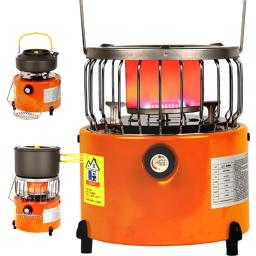 2 em 1 2000w aquecedor portátil fogão de acampamento aquecimento gás aquecedores fogões para cozinhar pesca no gelo acampamento caminhadas - Image 2