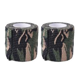Auto-adesivo militar médica bandagem rolo, envoltório de camuflagem, arma decoração, fita elástica, 4,5 m, 2 pcs - Image 3