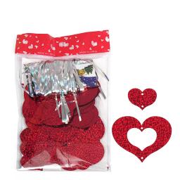 100 pçs coração laser sequined chuva balão pingente dia dos namorados proposta casamento decoração de aniversário balões festa accessorie - Image 6