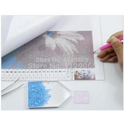 Nova tela 5d faça você mesmo pintura em branco grade inteiramente quadrada/redonda diamante bordado ponto cruz design independente diamante - Image 5
