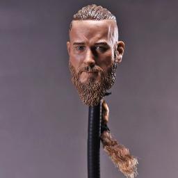 Viking Head Sculpt para Homens, Bonecas Figuras de Ação, Head Sculpt, Trança para 12 ", Escala 1:6 - Image 3
