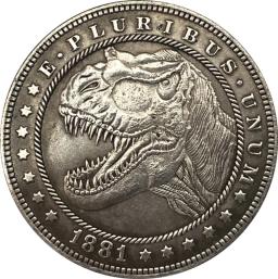 38mm dinossauro leão hobo níquel antigo moeda collectible coleção de arte de moeda antiga física comemorativa moedas antigas réplicas - Image 3