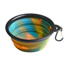 Tigela de estimação camuflagem com fivela Recipiente de comida de água Alimentador para cães pequenos Garrafa de cachorro 9 cores - Image 3