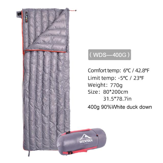 Saco de Dormir Ultraleve Impermeável Widesea com Compressão Portátil para Camping e Viagem