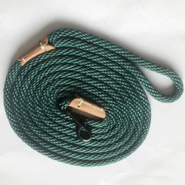 Trela de Treinamento para Cães em Corda de Verificação, Leve e Compacta, Ideal para Pequenos e Médios, Disponível em Preto e Vermelho, Comprimentos de 2m, 5m e 10m