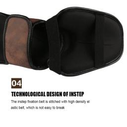 Caneleiras acolchoadas para artes marciais muay thai, protetor de passos para mma, apoio para o tornozelo, treinamento de perna, chute, boxe, equipamento de legging - Image 6