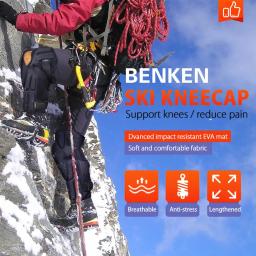 Benken-kit protetor de joelhos para motocicleta, motocross, skateboard, ski, hockey, suporte para esportes, mtb - Image 3