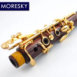 MORESKY-Cocobolo madeira profissional clarinete, Sib Redwood, banhado a ouro chaves, Sib Klarnet, M9 · ES - Image 6