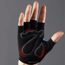 ROCKBROS-Luvas de Ciclismo Metade do Dedo para Homens, Luvas Respiráveis, À Prova de Choque, MTB, Mountain Bike, Ao Ar Livre - Image 4