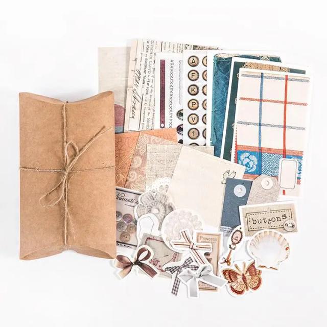 Coleção de 30 Adesivos Vintage para Scrapbooking e Artesanato em Papel Washi Decorativo