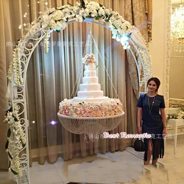 Suporte de Bolo de Cristal Prateado para Decoração de Festas e Halloween