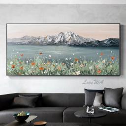 Lona para decoração de casa, pintura a óleo de parede artesanal, arte colorida para quarto, cores diferentes, 12 cores - Image 1